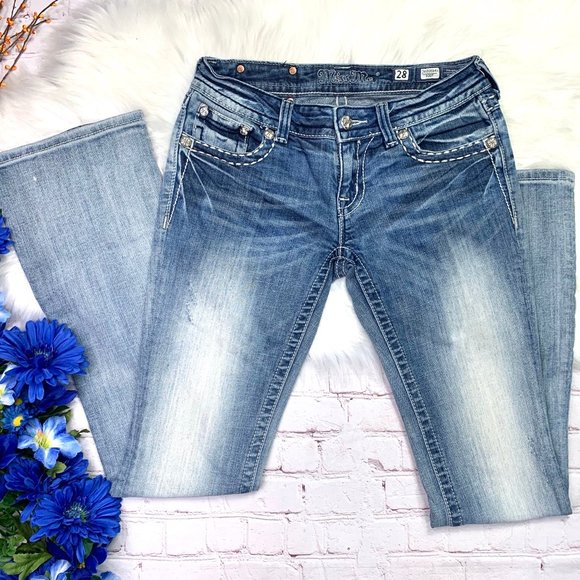 🚫SOLD! 👖I•MISS ME•I Light Wash Boot Cut 28x34 👖 - Picture 5 of 8